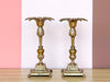 Pair of Brass Pineapple Candlesticks