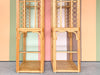 Pair of Whimsical Rattan Etageres