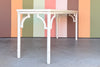 Extra Long White Rattan Console