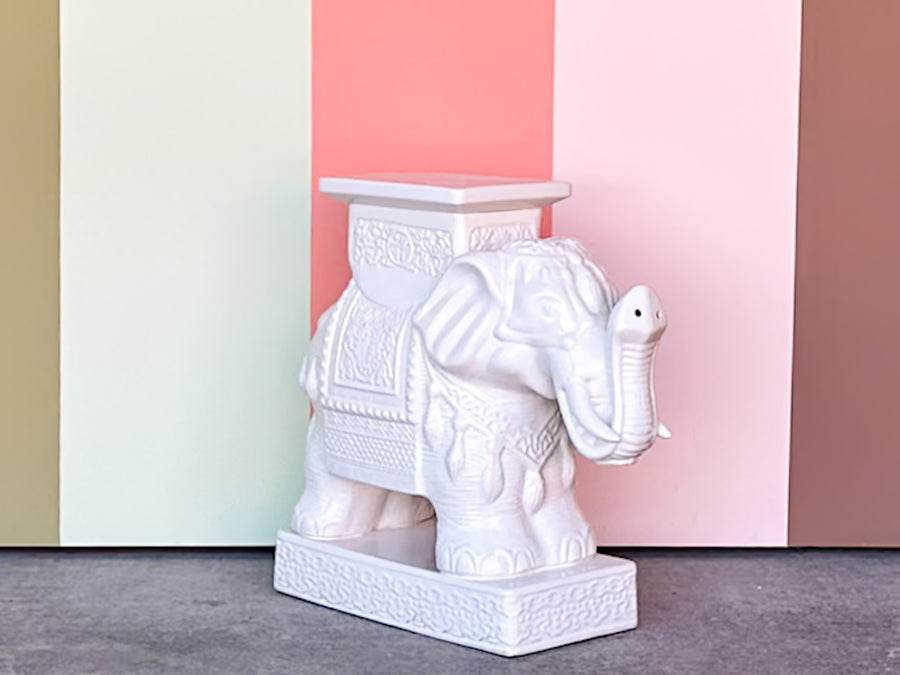 White Elephant Garden Seat