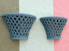 Pair of Modern Trellis Wall Shelves