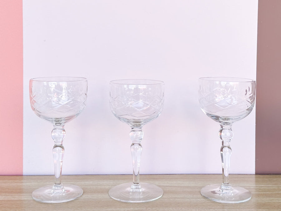 Set of Six Cordial Glassware