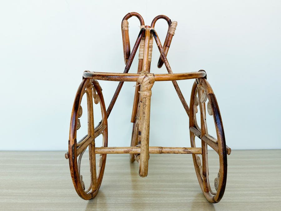 Rattan Bicycle Plant Stand