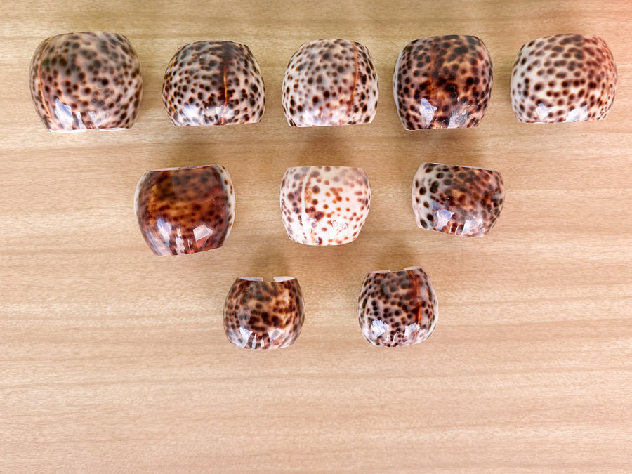 Set of Ten Tortoiseshell Napkin Rings