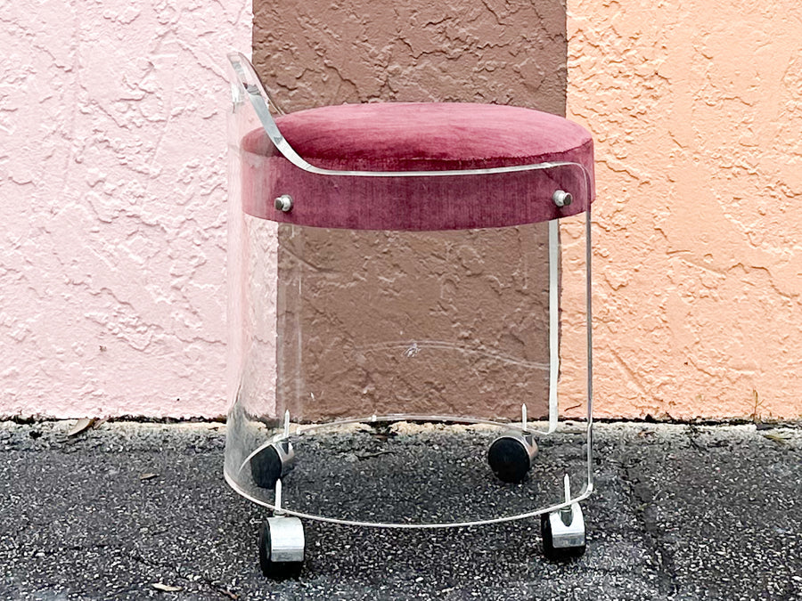 Fab Lucite Stool on Castors
