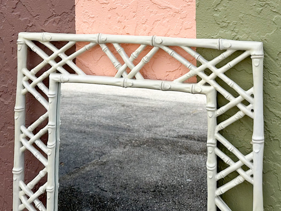 Palm Beach Chic Faux Bamboo Mirror