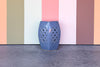 Pierced Blue Hexagon Garden Seat