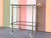 Hollywood Regency Faux Bamboo Metal Bar Cart