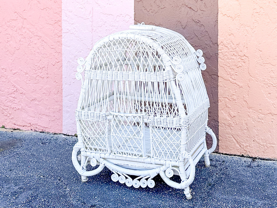 Fiddlehead Wicker Bird Cage