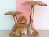 Carved Teak Mushroom Cluster