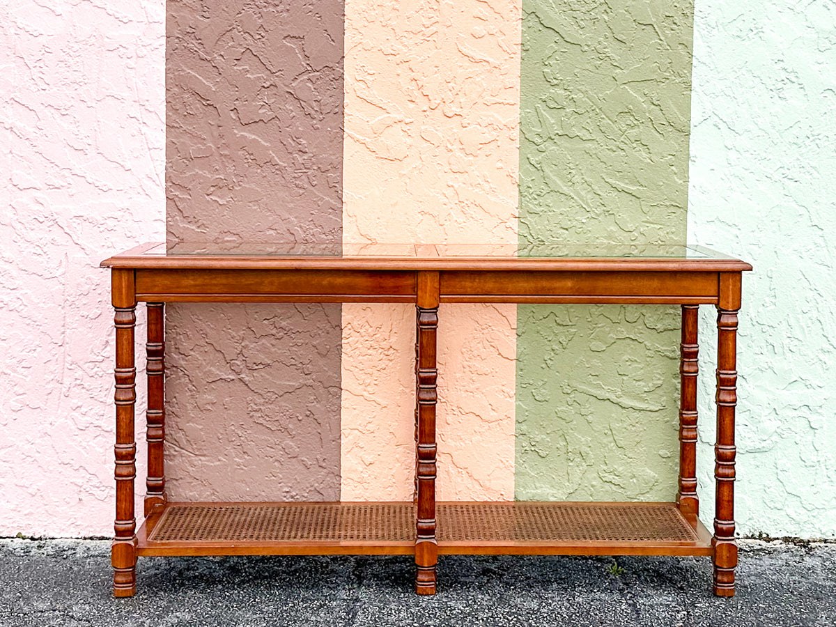 Handsome Faux Bamboo Console