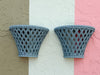 Pair of Modern Trellis Wall Shelves