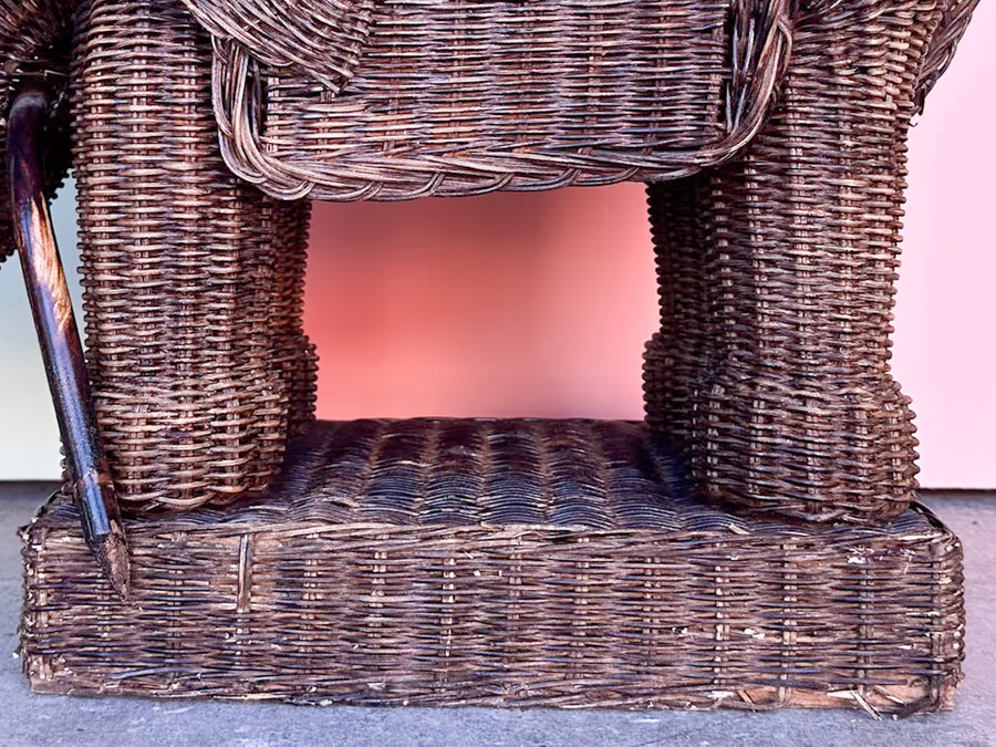 Wicker Elephant Plant Stand