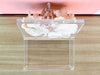 Lucite Peach Shell Box