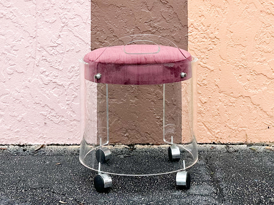 Fab Lucite Stool on Castors