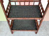 Handsome Faux Bamboo and Wicker Etagere