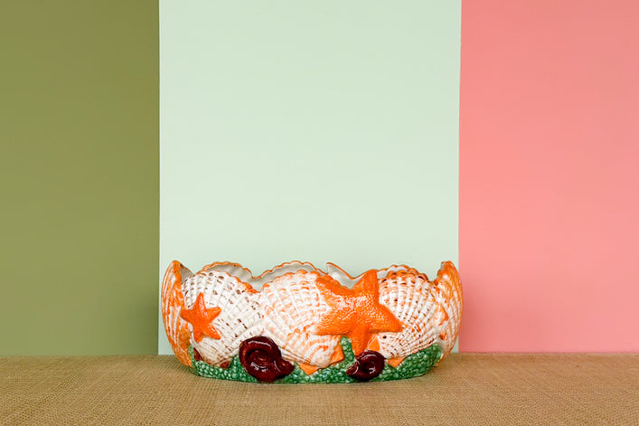 Colorful Seashell Orchid Cachepot
