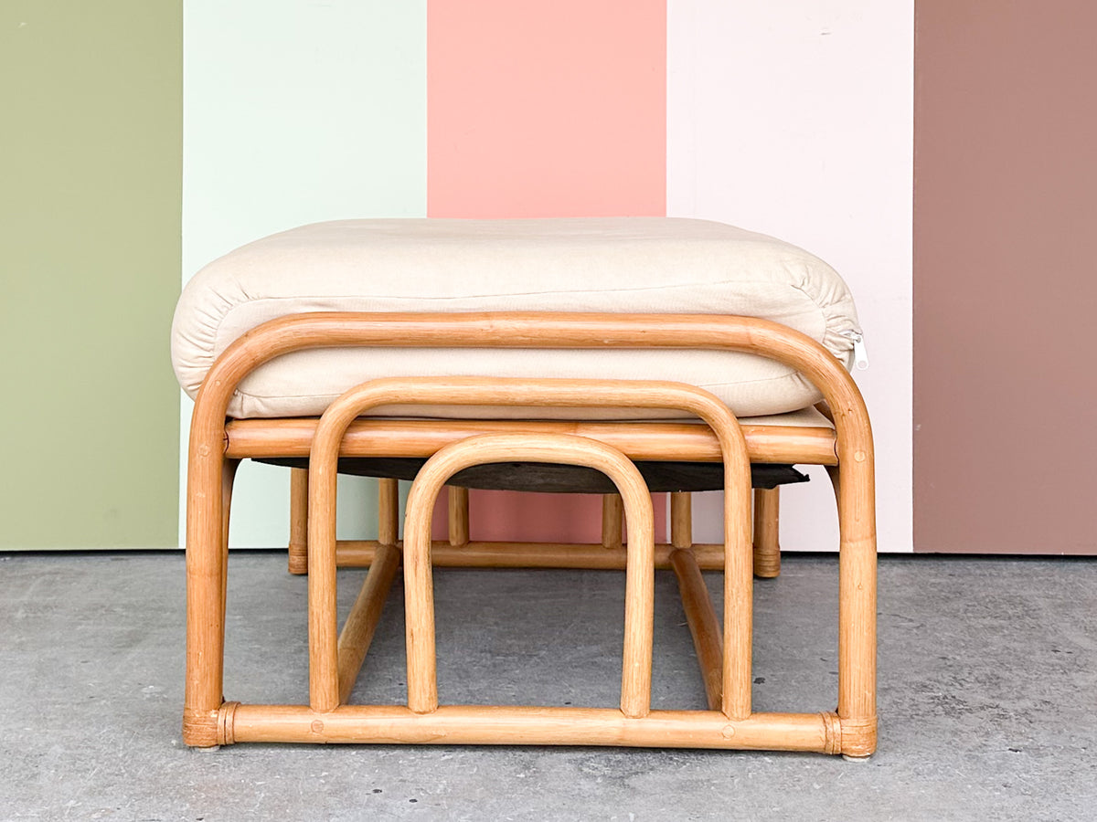 Brown Jordan Rattan Ottoman