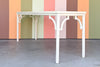 Extra Long White Rattan Console