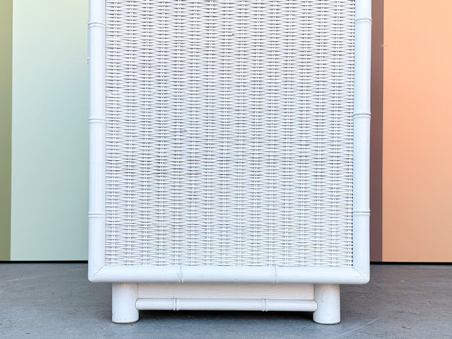 Wicker Chic Oversized Nightstand