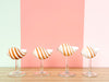 Set of Four Striped Shell Coups