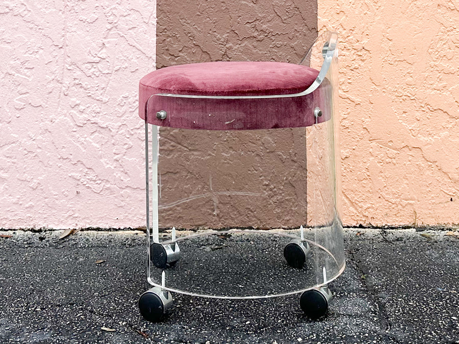 Fab Lucite Stool on Castors