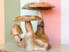 Carved Teak Mushroom Cluster
