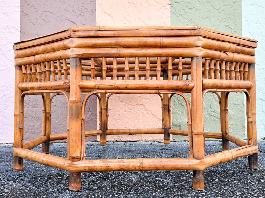 Brighton Style Tortoiseshell Rattan Coffee Table