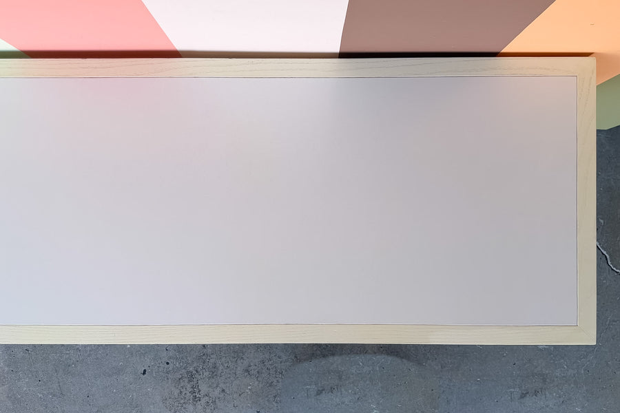 Extra Long White Rattan Console