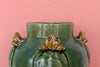 Majolica Style Frog Vase