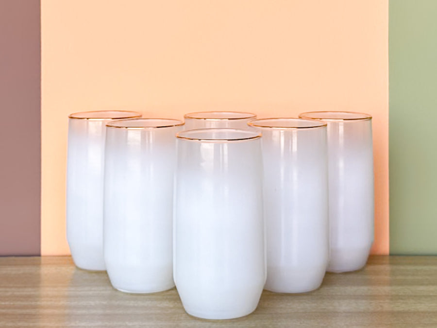 White Blendo Pitcher and Glassware Set