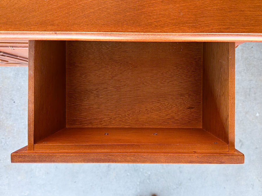 Handsome Faux Bamboo Oversized Dresser