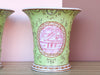 Pair of Pink and Green Chinoiserie Vases