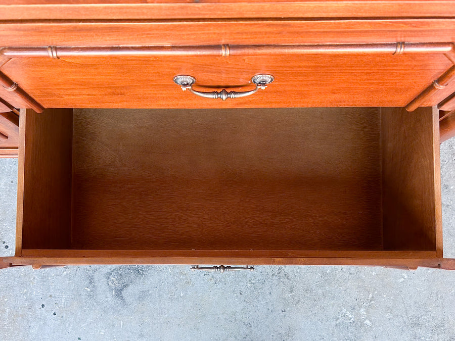 Handsome Faux Bamboo Oversized Dresser