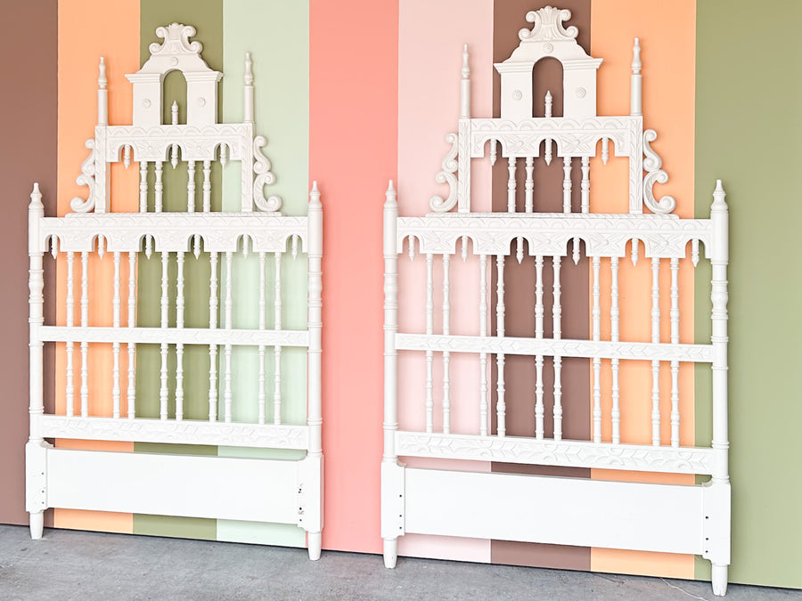 Modern Serena and Lily Chinoiserie Twin Headboards