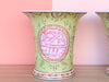 Pair of Pink and Green Chinoiserie Vases