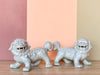 Pair of Celadon Foo Dogs