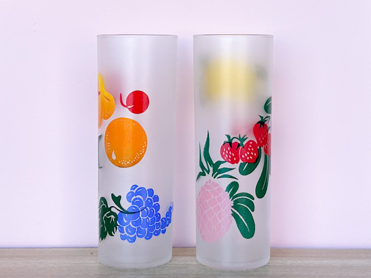 Set of Six Fruit Glassware
