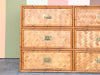 Old Florida Parquet Rattan Double Dresser