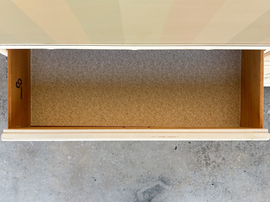 Drexel Campaign Style Rattan Dresser