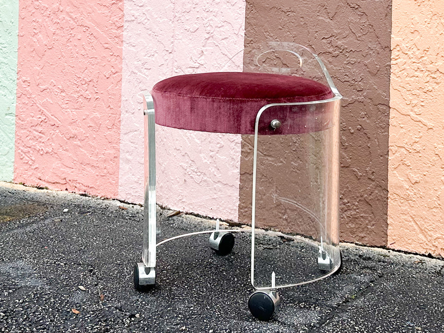 Fab Lucite Stool on Castors