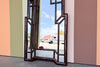 Tortoiseshell Faux Bamboo Mirror