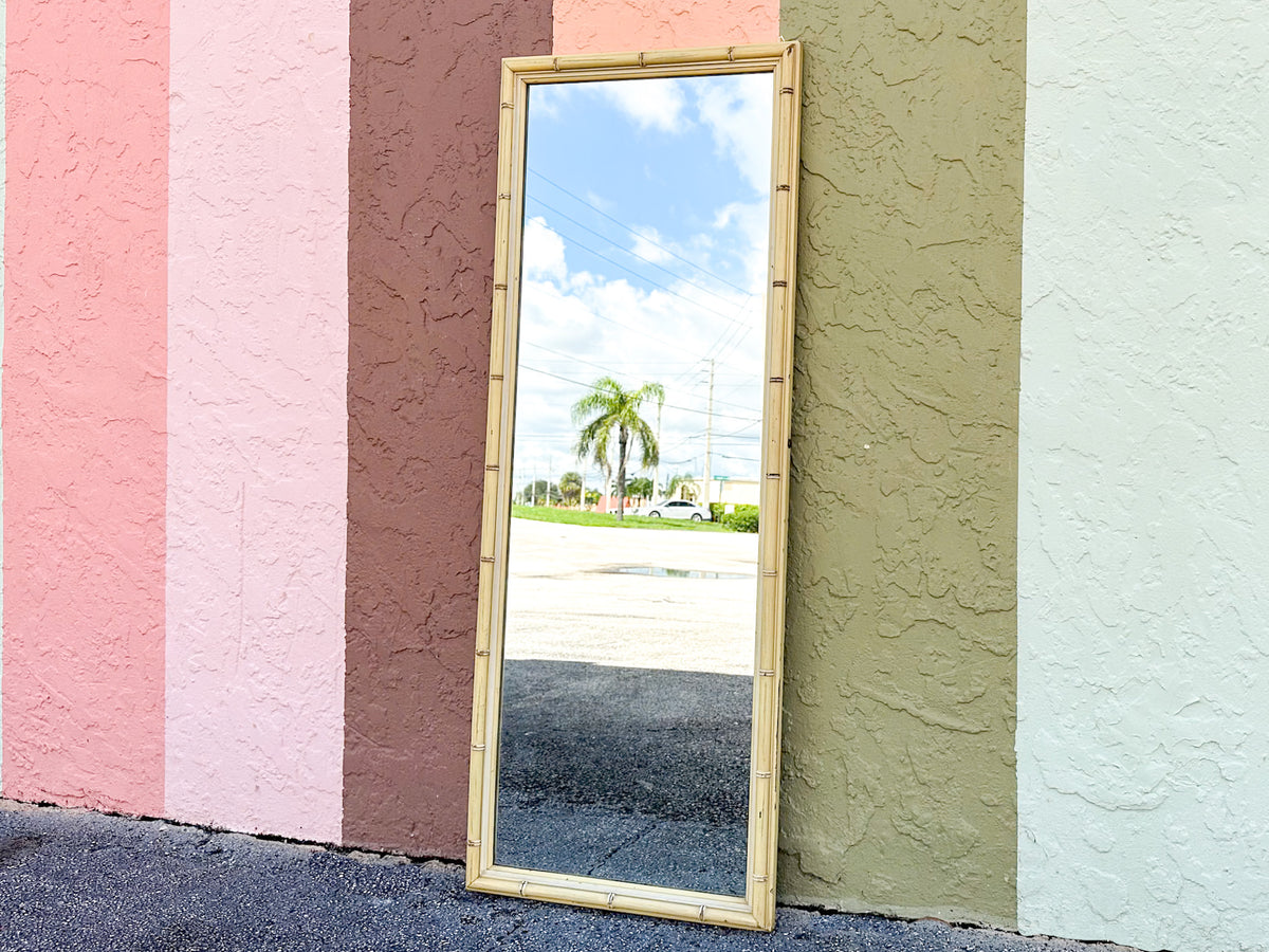 Full Length Faux Bamboo Mirror