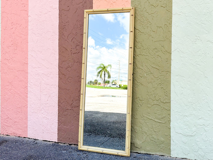 Full Length Faux Bamboo Mirror