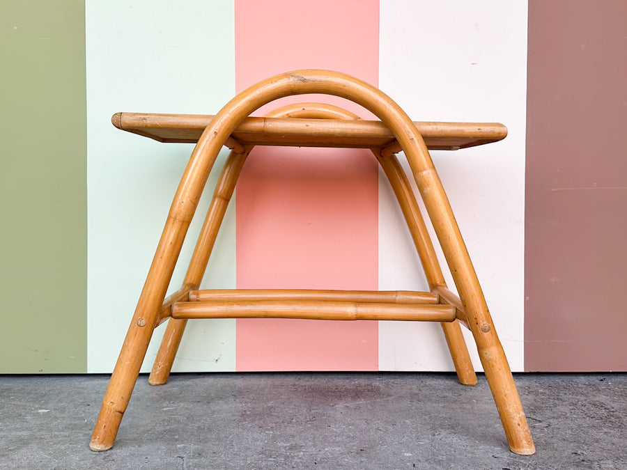 Old Florida Rattan Side Table