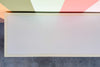 Extra Long White Rattan Console