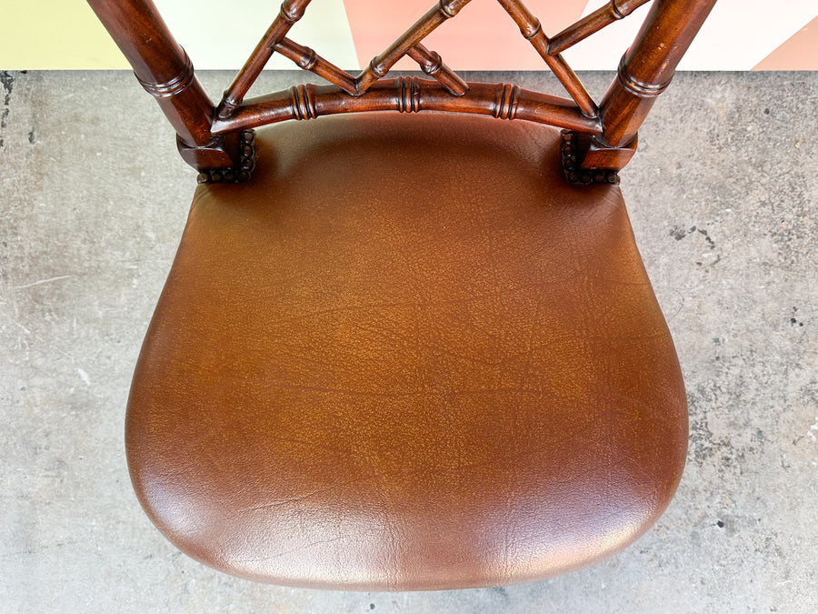 Theodore Alexander Faux Bamboo Desk Chair
