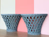 Pair of Modern Trellis Wall Shelves