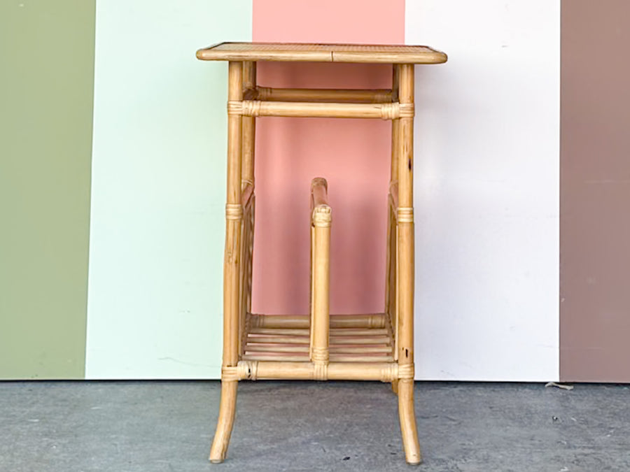 Rattan Magazine Side Table