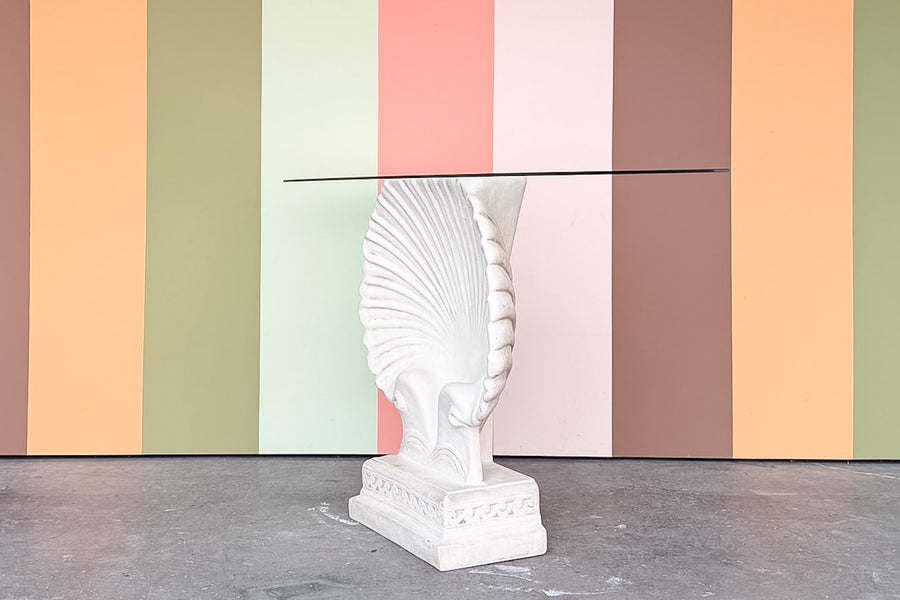 Coastal Chic Plaster Shell Console